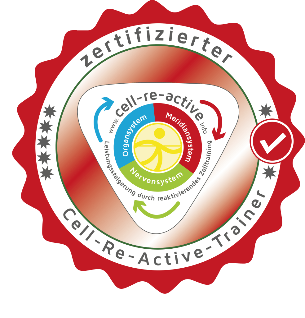 Auszeichnung zertifizierter Cell-Re-Active-Trainer Logo